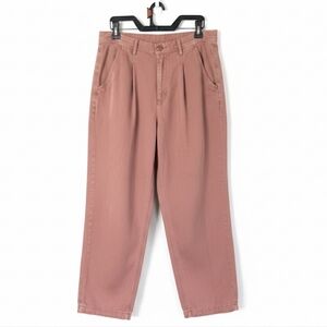 Free People Mauve Pleated High Waisted Tapered Pants - Size 8